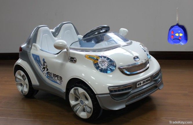 Children electric car with ribbons