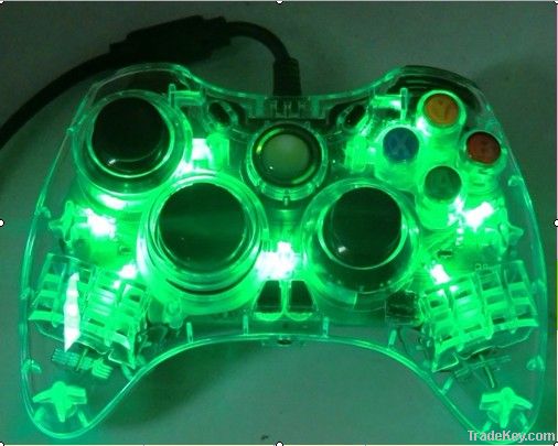 High quality Glowing wired controller for Xbox360