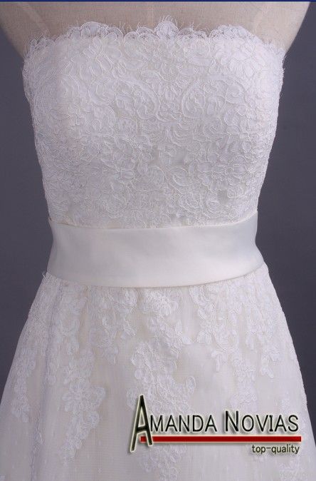 2013 famous brand lace A-Line wedding dress