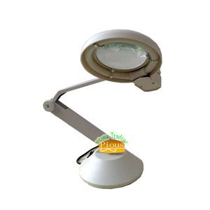 Foldable Table Lamp with magnifying glass circular base