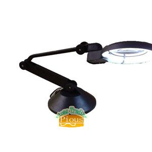 Foldable Table Lamp with magnifying glass circular base