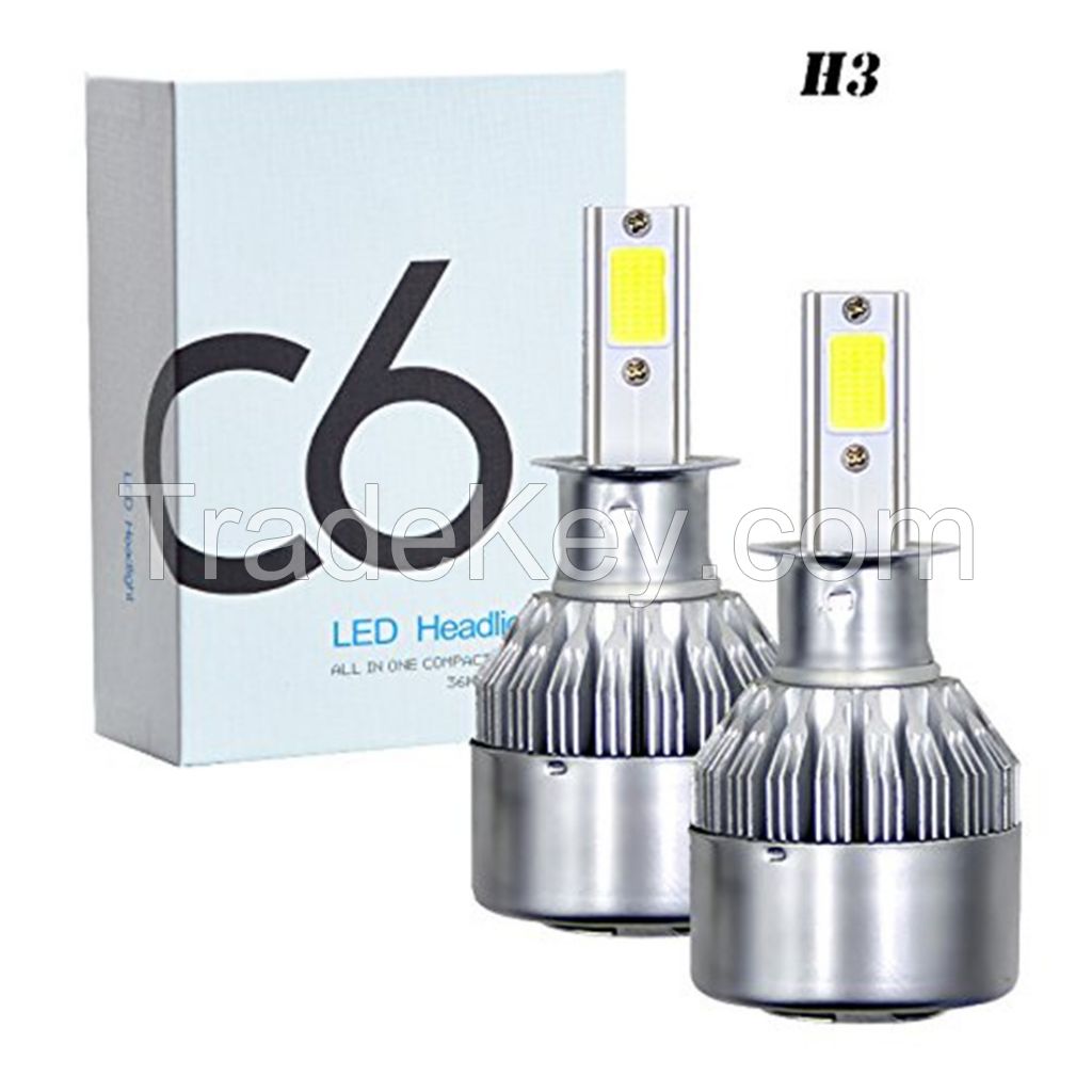 C6 LED headlights, front headlights, H4 headlights