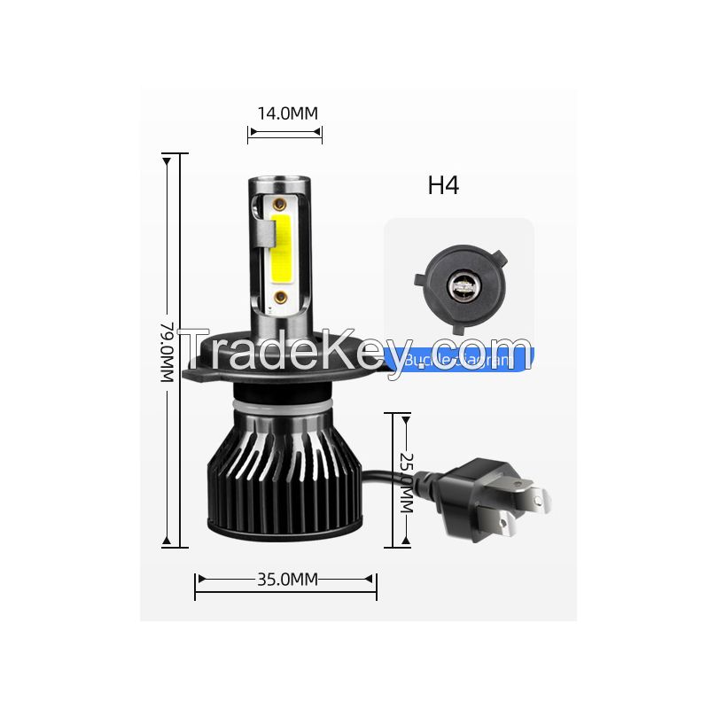 Car LED light V6 car front headlight h4/h11/H7 LED high and low beam integrated
