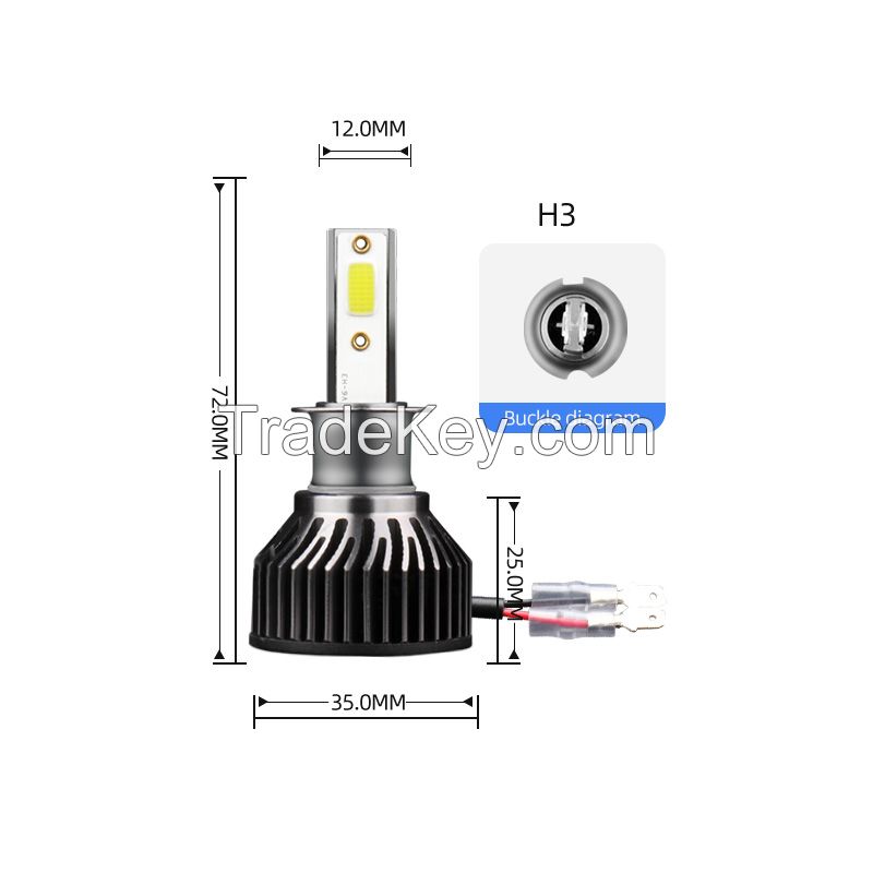 Car LED light V6 car front headlight h4/h11/H7 LED high and low beam integrated