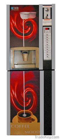 Coin-operated coffee vending machine