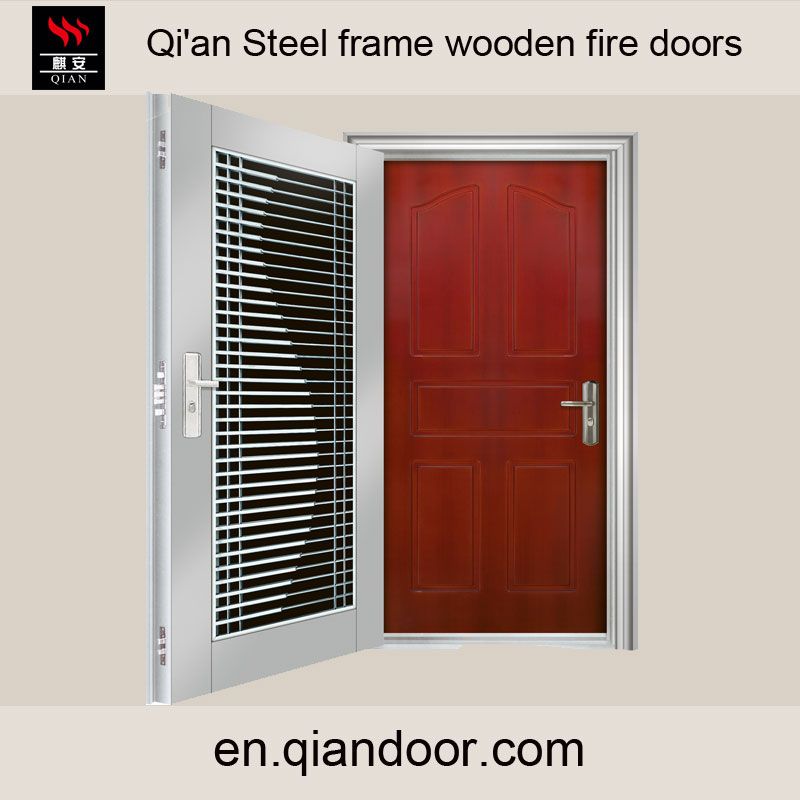 Wooden Fire Door with Stainless Steel Frame