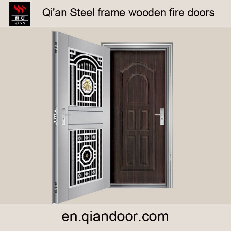 Wooden Fire Door with Stainless Steel Frame