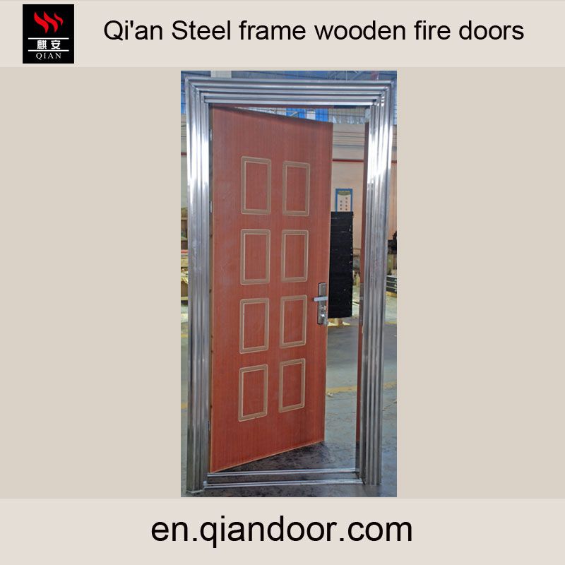 Wooden Fire Door with Stainless Steel Frame