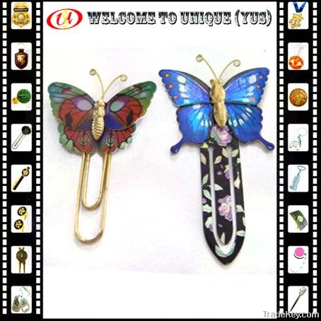 Antique 3D fashion promotional brass bookmark