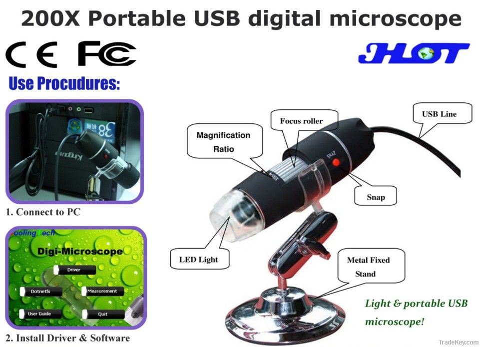 HOT 200X portable USB digital microscope - Manufacturer offer