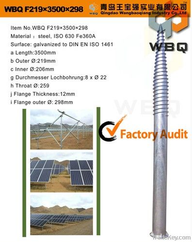 Ground Screw Anchor for Solar Mounting F219*3500*298