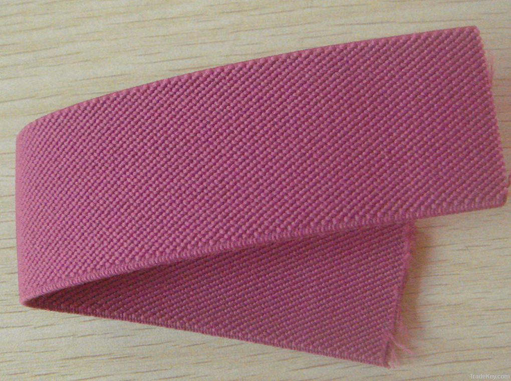 Double face nylon pink twill webbing tape for belt and textile