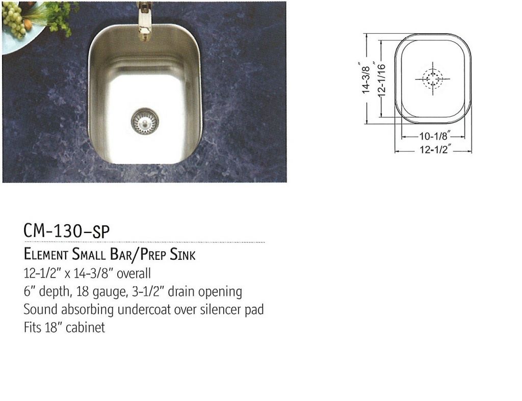 Eco-friendly kitchen sink(Element Bar/Prep Sink)