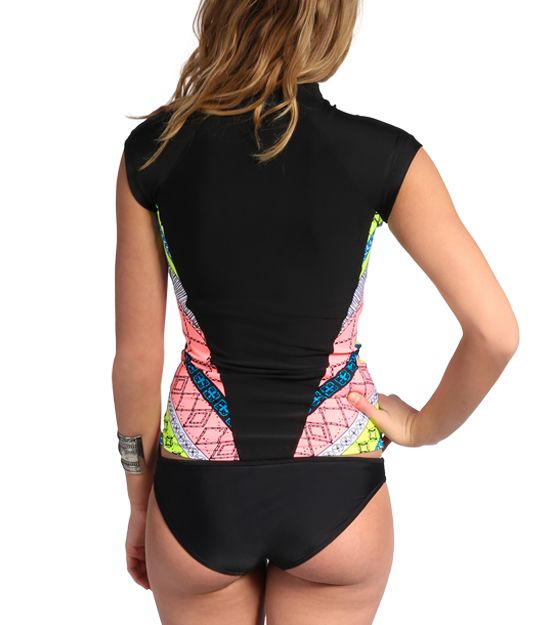 High Quality Uv50+ Women's Aura Cap Sleeve Rashguard