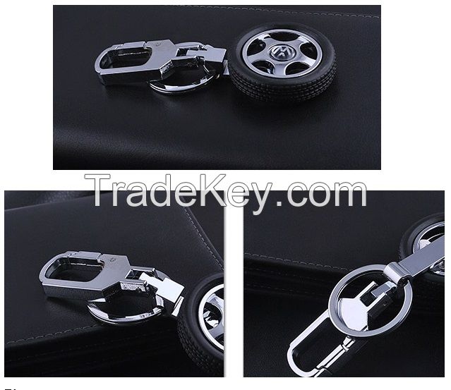 Custom Logo Tyre Shape Keychain      