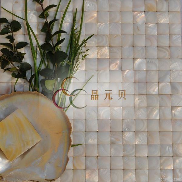 hot white shell mosaic tile