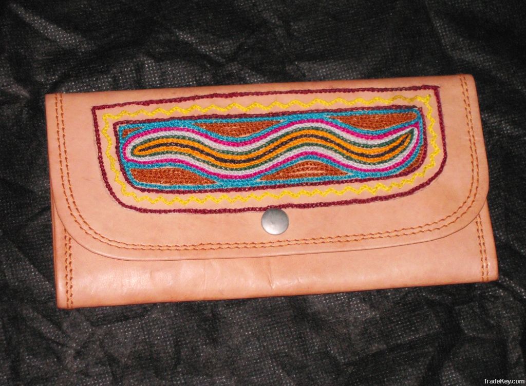 leather hand purse