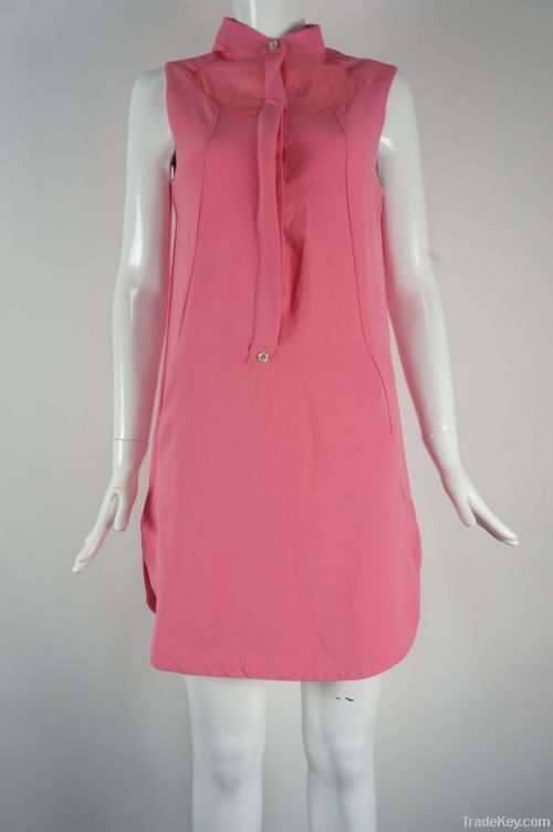 Midi Dress | Classic Collar | Sleeveless Styling