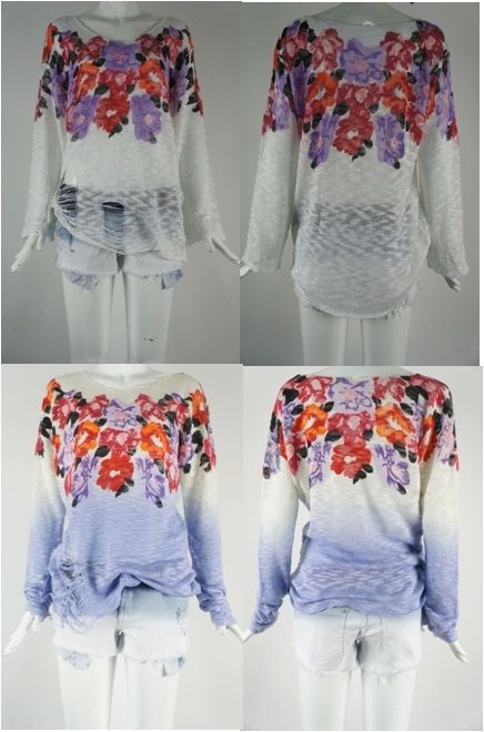 Flower Print Knitwear Dress