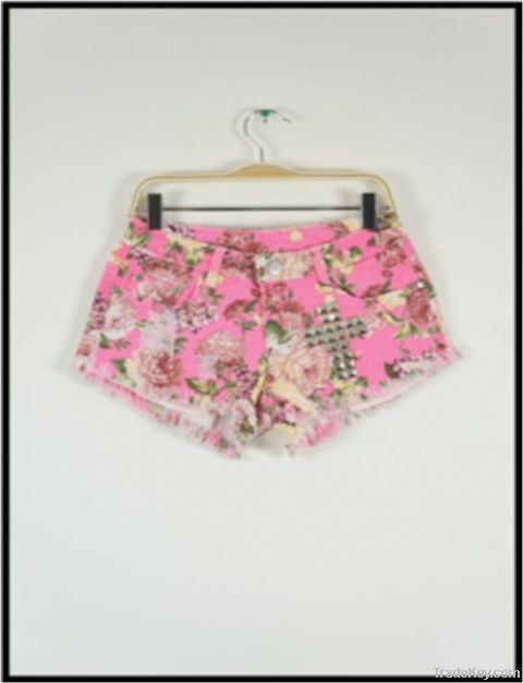 Short | Cute Floral Pink Shorts
