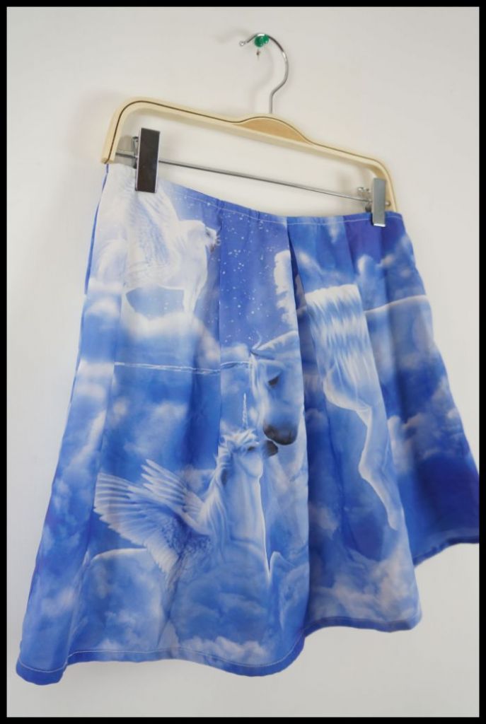 Skirt | Unicorn Print | Blue