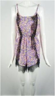 Halter Playsuit | Purple Floral