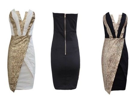 Bodycon Dress | Sequin wrapped