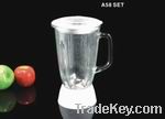 1.7L glass jar/cup for National Blender part A58, see-through glass mat