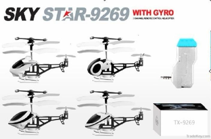 Iphone 3.5 ch Rc Helicopter SKY STAR-9269 with Gyro and USB