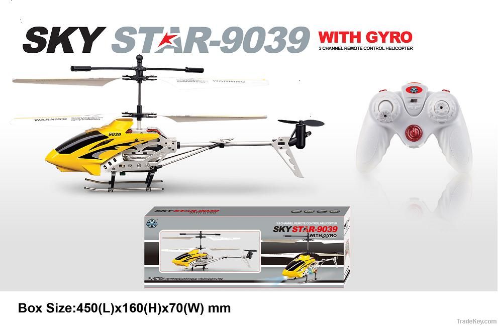 Mini 3.5 ch Rc Helicopter SKY STAR-9039 with Gyro and USB