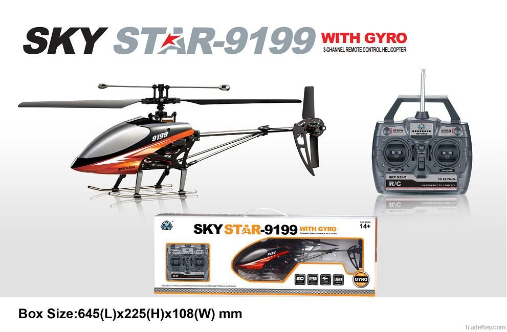 3.5 ch Rc Helicopter SKY STAR-9199 with Gyro and Flash Light