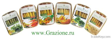 dietary grissini Breadsticks GRAZIONE with vegetables