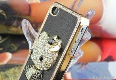 Cute Bear Crystal Stone Case TOP QUALITY LUXURY case for iPhone 4s, fo