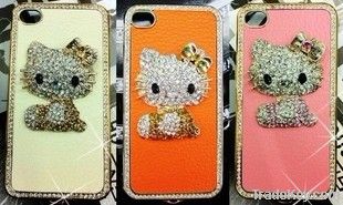 Cute Bear Crystal Stone Case TOP QUALITY LUXURY case for iPhone 4s, fo