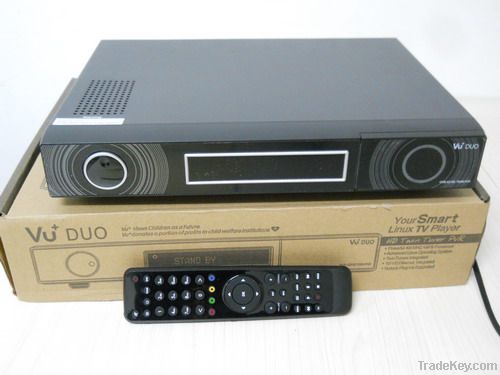 twin tuner new and smart digital dvb-s2 tv receiver VU DUO