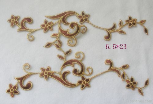 Chinese design applique EMBROIDERY MOTIF IRON ON PATCH