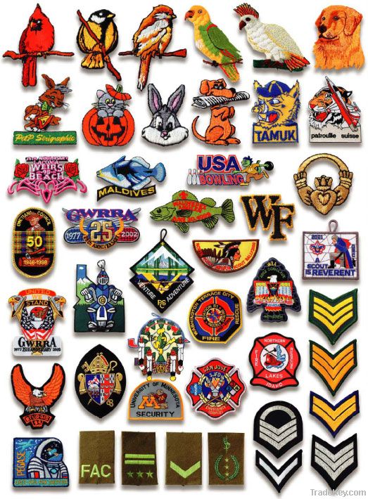 Fashion accessories embroidery patch/embroidery badge/iron patch