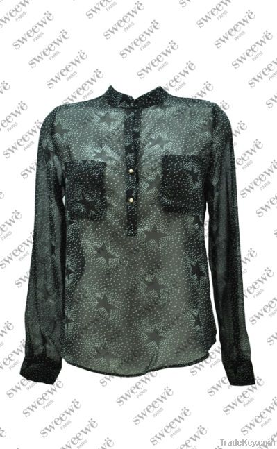 SWEEWE PRINTED STARS ROUND COLOUR SHIRT