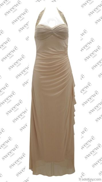 pleated Evening Dress