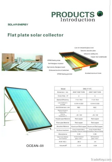 best-selling solar water heater flat plate solar collector