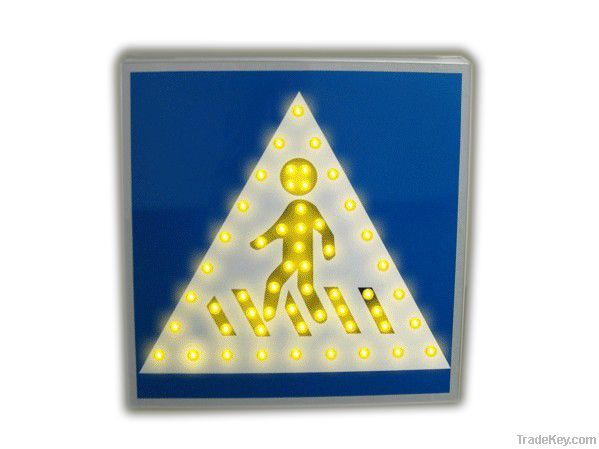 Solar Pedestrian Sign