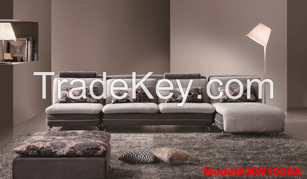 KW1028- Cloth art sofa / family sofa, leisure sofa modern L/corner sofa/office sofa