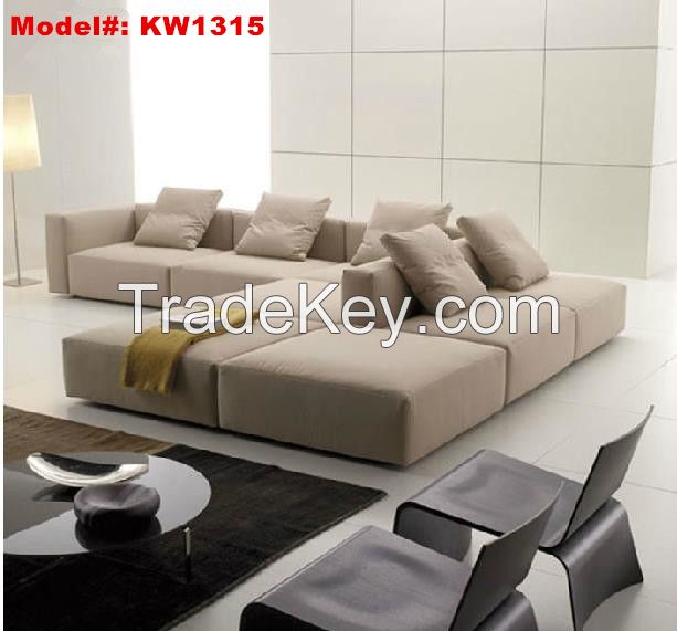 KW1315- Cloth art sofa / family sofa, leisure sofa modern L/corner sofa/office sofa