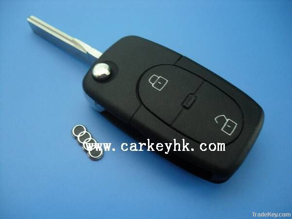 Car key blanks for Audi 2 buttons remote key shell 2032 battery