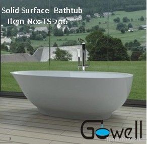 luxurious oval bathtub