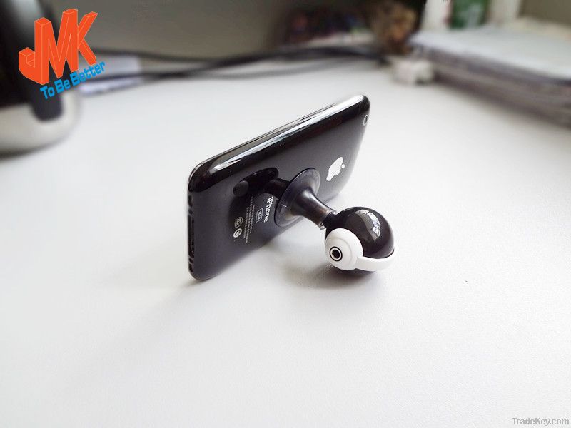 Two slot, 3.5mm jack Stand Headphone Splitter with suction cup for iph