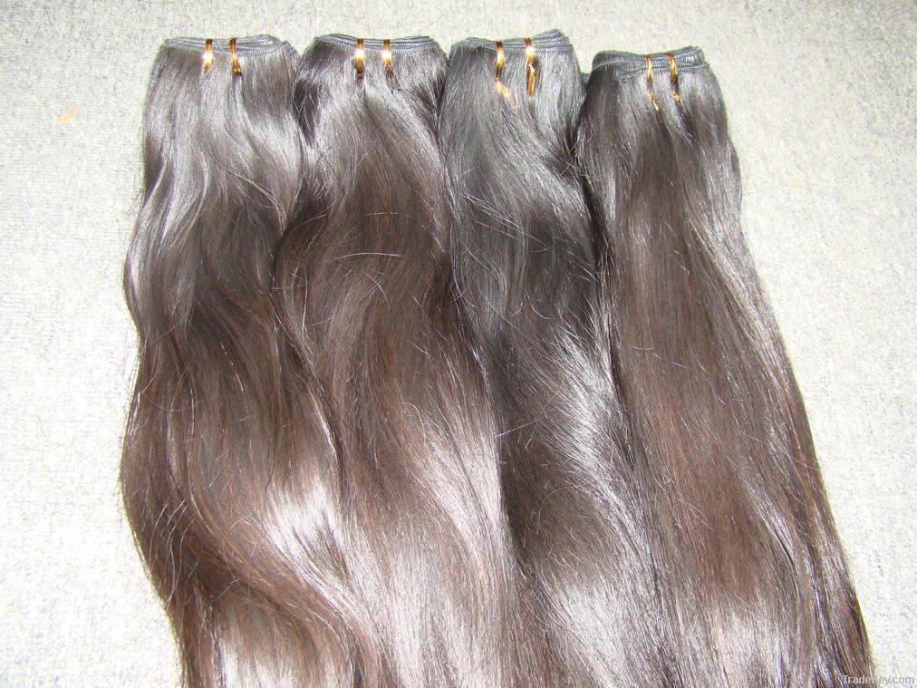 Virgin unprocessed remy hair weft in natural color