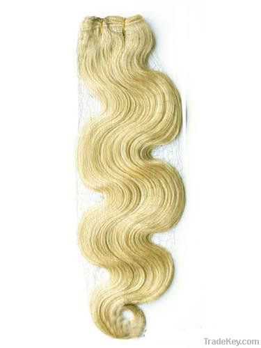 Blond color body wave higher quality brazilian hair weaving