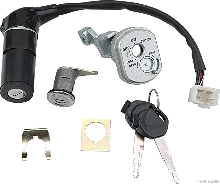 Motorcycle spare parts ignition switch and lock set Honda 100