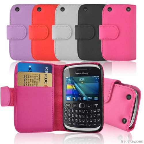 Flip leather case for blackberry 9320